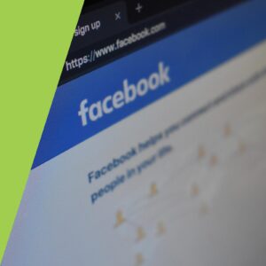 Skærm med Facebook